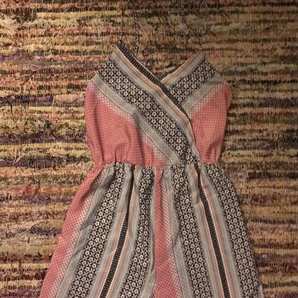 Halter open back full length printed romper - Picture 2 of 6